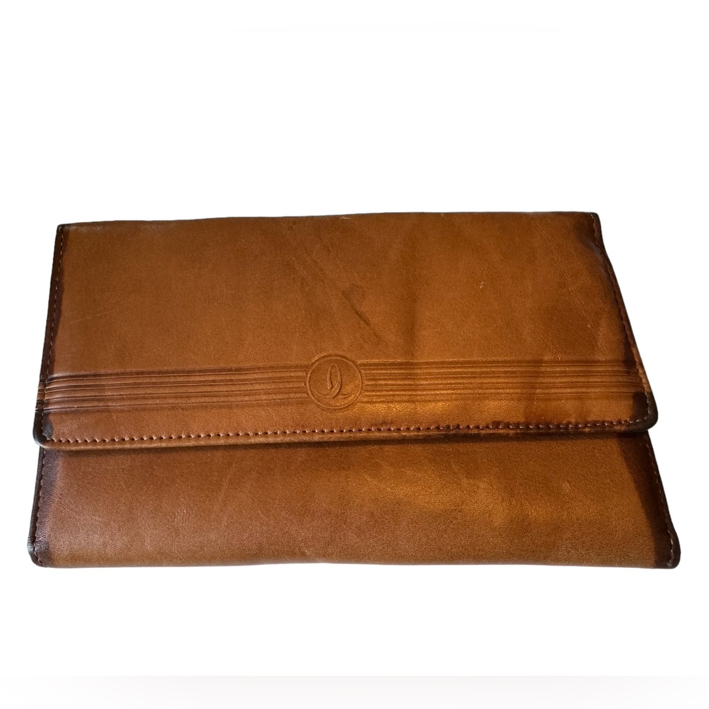 Vintage Tan Brown High End Princess Gardner Leather Wallet Coin Purse Rare